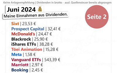 Meine Dividenden im Juni 2024