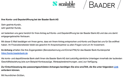 Wo finde ich den Baader Bank Login für Scalable Capital?